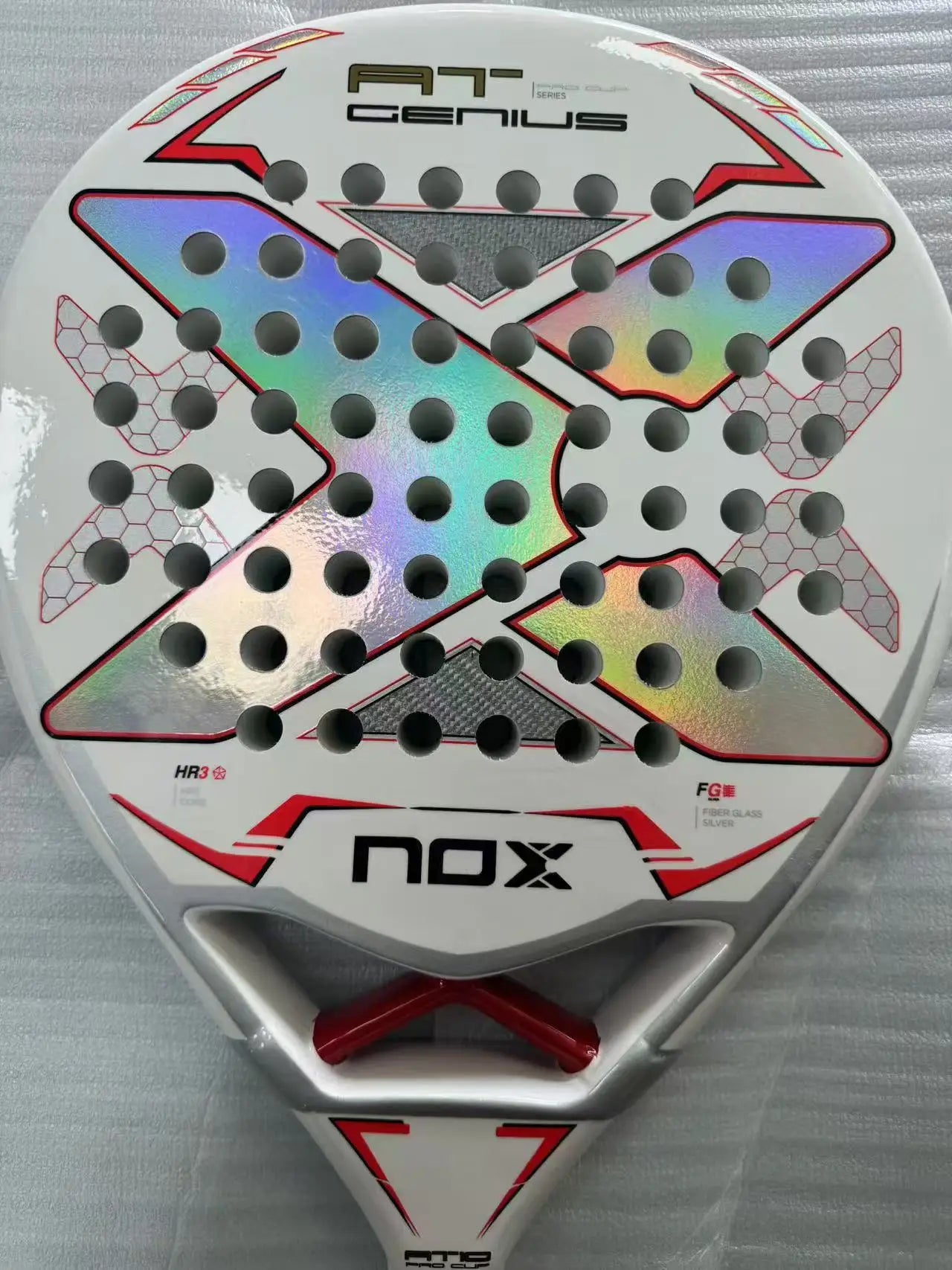 Raqueta de Padel, superficie de fibra de carbono de 18K con memoria EVA, núcleo de espuma flexible, raquetas de tenis para Padel