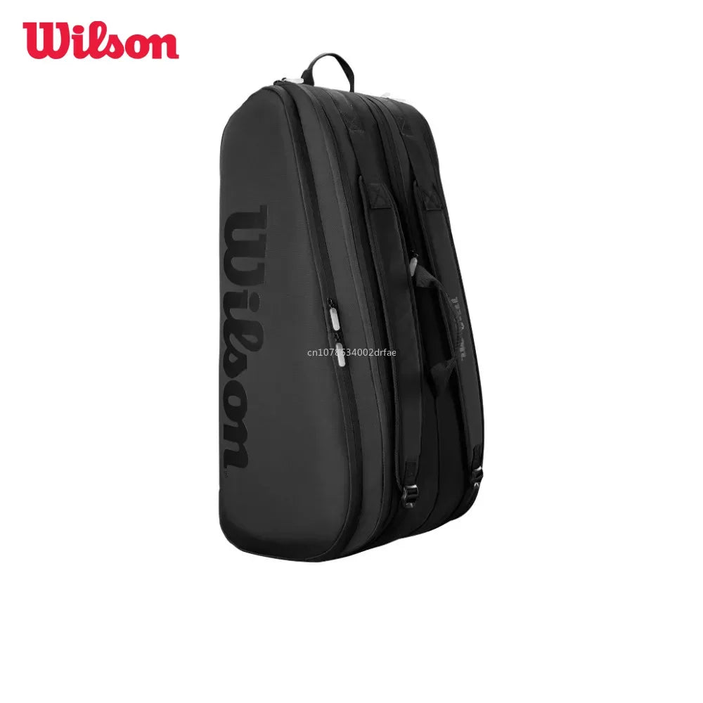 Wilson Noir Tour Mochila de tenis - Contiene hasta 12 raquetas Bolsa de tenis de gran capacidad Colección "Serie Noir" WR 8029701001