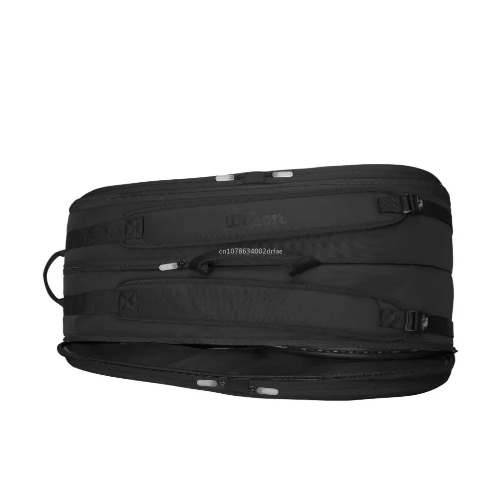 Wilson Noir Tour Mochila de tenis - Contiene hasta 12 raquetas Bolsa de tenis de gran capacidad Colección "Serie Noir" WR 8029701001