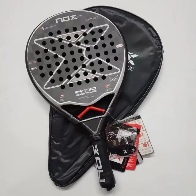 Raqueta de Padel, superficie de fibra de carbono de 18K con memoria EVA, núcleo de espuma flexible, raquetas de tenis para Padel