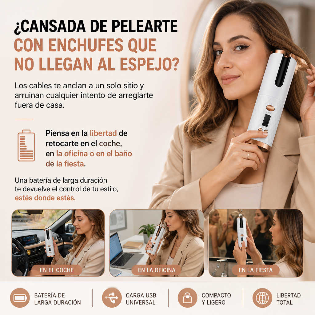 Rizador de Cabello Automático Portátil USB